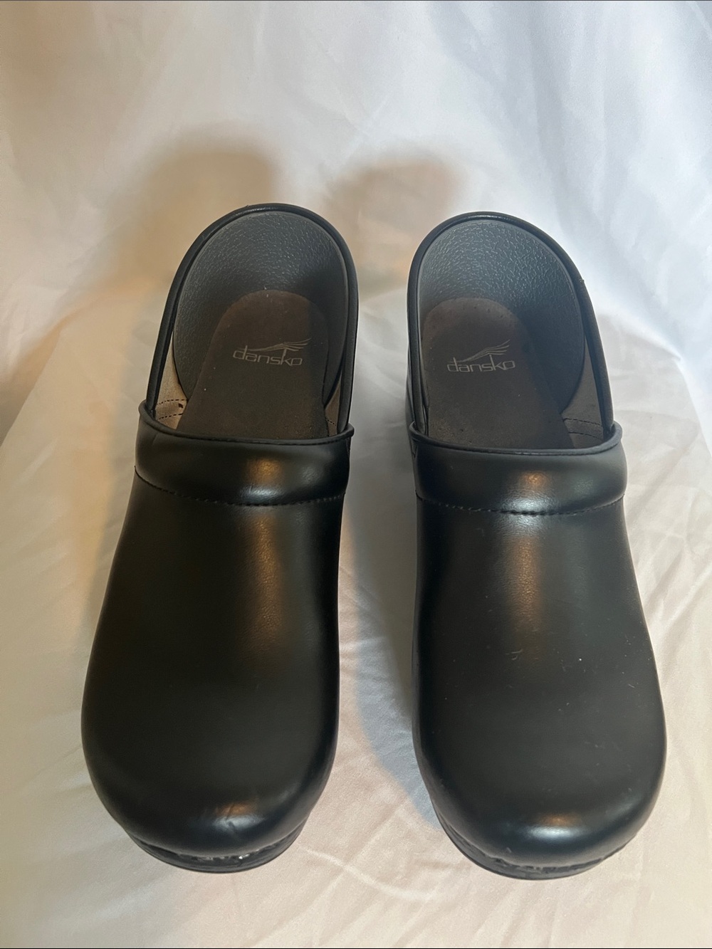 Dansko Black Leather Professional Clogs. Used, Very Good Condition